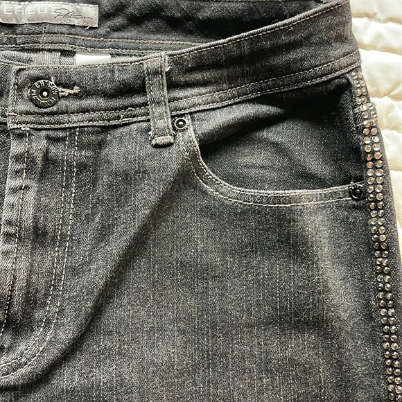 Platinum Black Jeans w/Rhinestones Size 1 Reg - Picture 9 of 10